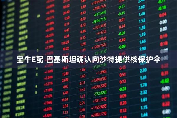 宝牛E配 巴基斯坦确认向沙特提供核保护伞
