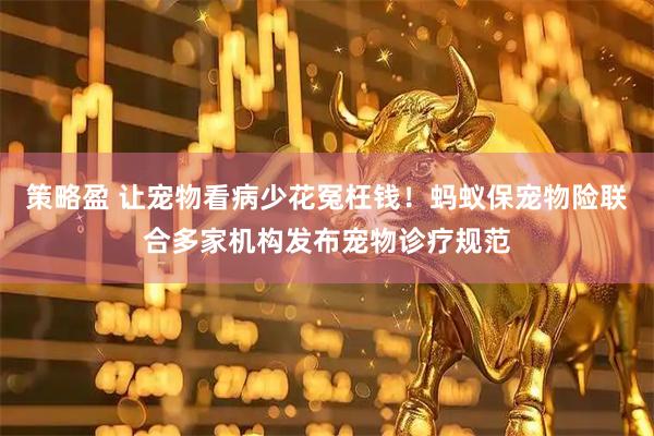 策略盈 让宠物看病少花冤枉钱！蚂蚁保宠物险联合多家机构发布宠物诊疗规范