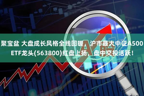聚宝盆 大盘成长风格全线回暖，沪市最大中证A500ETF龙头(563800)红盘上扬，盘中交投活跃！