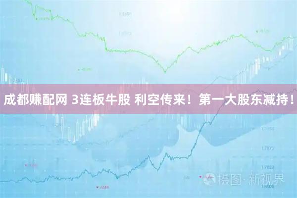 成都赚配网 3连板牛股 利空传来！第一大股东减持！